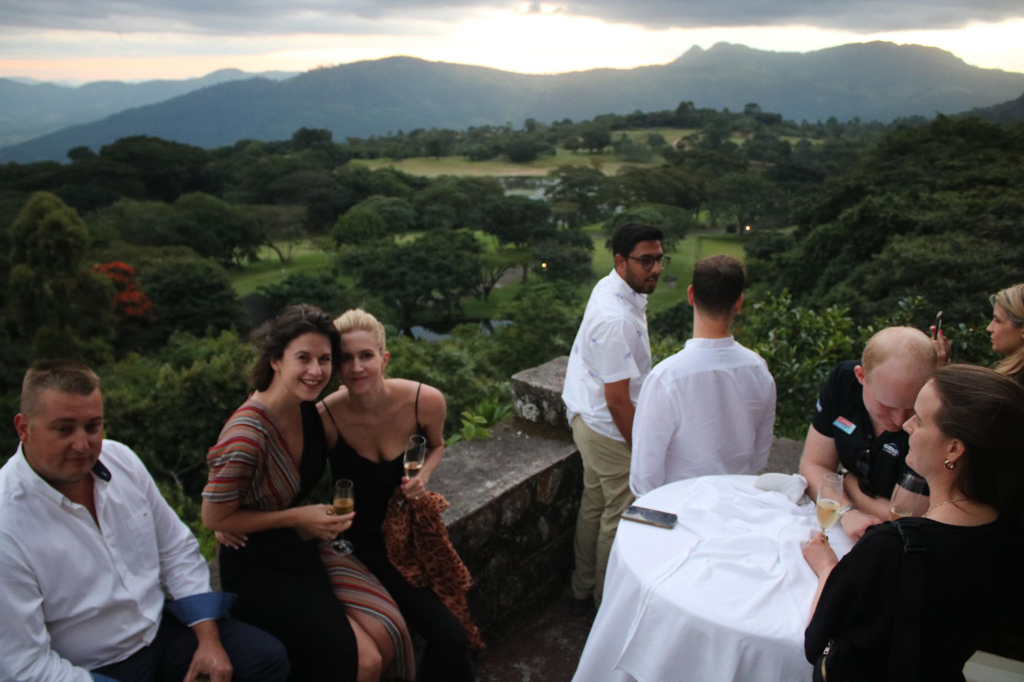 Sundowners on the Castle terrace