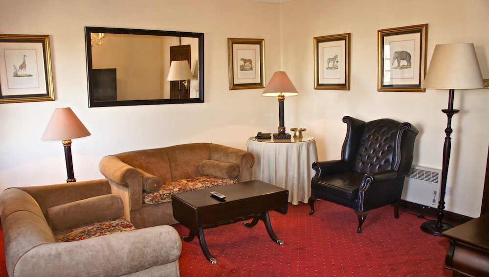 The Presidential Suite's living area